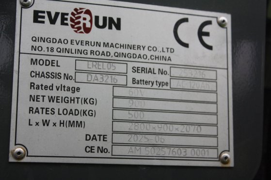 Everun EREL05 Electric Articulated Loader 2025 New Everun EREL05 2025 1 Wheel Loaders image 7