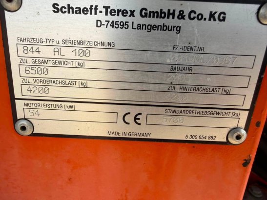 Terex AL100 Diesel Wheel Loader 54kW 2005 AL 100 2005 2 Wheel Loaders image 7