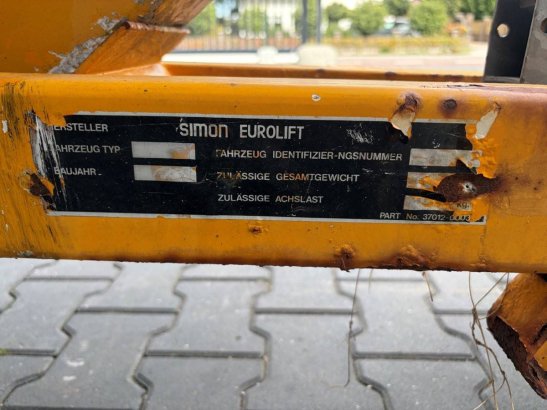 Simon Eurolift RTZ-210 Electric Trailer-Mounted Aerial Platform 21m 1992 Eurolift RTZ-210 1992 2 image 7