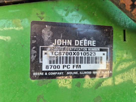John Deere 8700 PC FM Diesel Ride-on Mower John Deere 8700 PC FM 2010 2 image 8