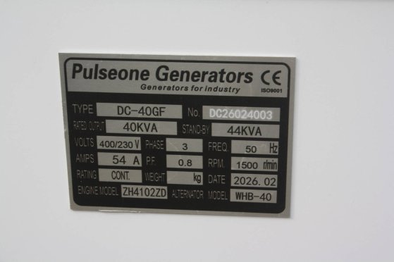 Pulseone DC-40GF Diesel Generator 44kVA 2026 New Pulseone DC-40GF 2026 1 Generators image 8