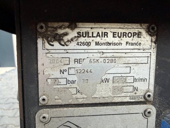 Compressor Sullair 65K Diesel 2004 Sullair 65K 2004 2 Compressors image 8