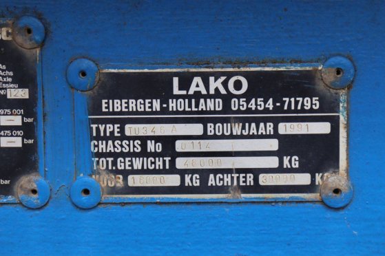 Flatbed Semi-trailer Lako TU346A 48t 1991 lako TU346 A 1991 2 image 8