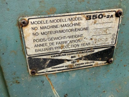 Crawler excavator Yanmar B50-2a Diesel 1995 B50-2a 1995 2 Crawler Excavators image 9