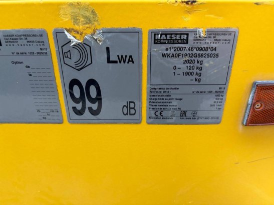 Mobile Compressor Kaeser M115 Diesel 83.5kW 2016 M115 2016 2 Compressors image 9