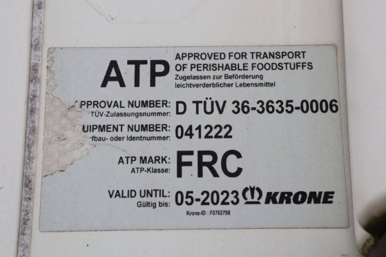 Reefer Semi-trailer Krone SD 39000kg 2017 9357 2017 2 Refrigerated semi trailers image 7