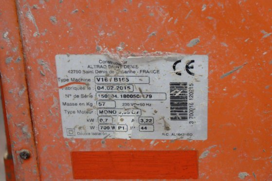 Altrad V16/B165 Electric Concrete Mixer 2015 ALTRAD V16/B165 2015 2 image 9