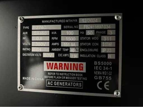 Ford FDGFS-100 Diesel Generator 100 kVA 2024 New FDGFS-100 2024 1 Generators image 9