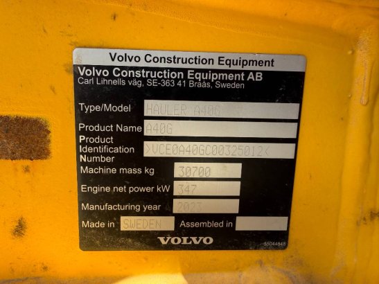 Volvo A40G (EXW - Saudi Arabia) A40G (EXW - Saudi Arabia) 2023 2 Articulated Dump Trucks image 10