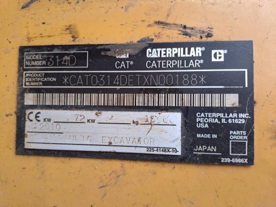 CAT 314 D LCR 314 D LCR 2010 2 Crawler Excavators image 11