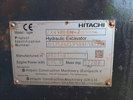 Hitachi ZX490LCH-7 ZX490LCH-7 2021 2 Crawler Excavators image 11
