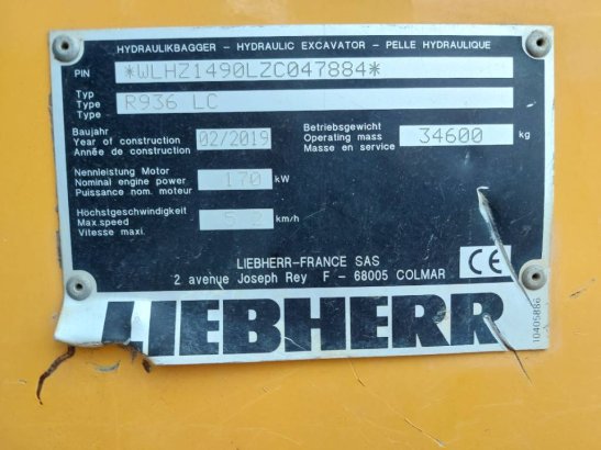 Liebherr R936LC R936LC 2019 2 Crawler Excavators image 6