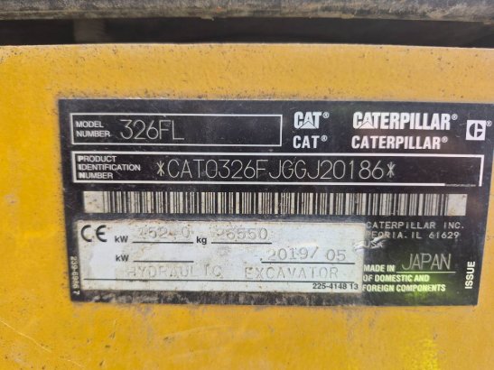 CAT 326 FL 326 FL 2019 2 Crawler Excavators image 8