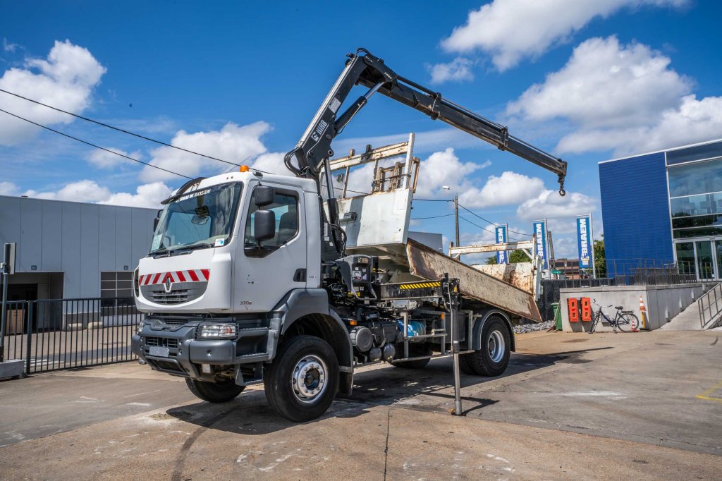 RENAULT KERAX 370 DXI + TRI BENNE+HIAB 16t/m + 2 EXT image