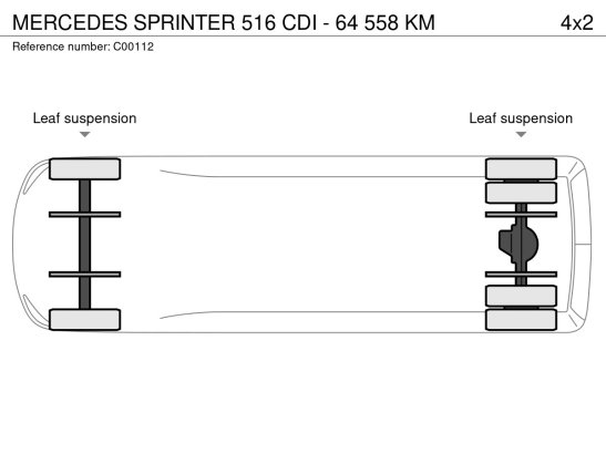 MERCEDES SPRINTER 516 CDI - 64 558 KM SPRINTER 516 CDI - 64 558 KM 2015 2 Open box vans image 20