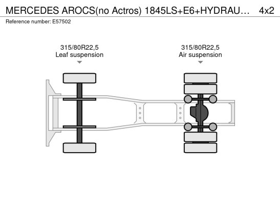 MERCEDES AROCS(no Actros) 1845LS+E6+HYDRAULIQUE Mercedes-Benz AROCS(no Actros) 1845LS+E6+HYDRAULIQUE 2014 2 Tractor Units ...