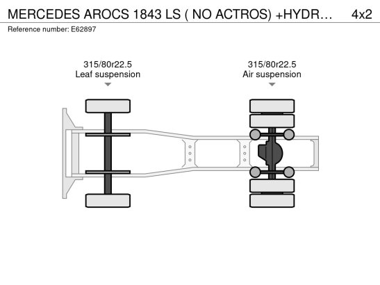 MERCEDES AROCS 1843 LS ( NO ACTROS) +HYDRAULIQUE Mercedes-Benz AROCS 1843 LS ( NO ACTROS) +HYDRAULIQUE 2015 2 Tractor Unit...