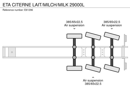 ETA CITERNE LAIT/MILCH/MILK 29000L ETA CITERNE LAIT/MILCH/MILK 29000L 2012 2 Tanker semi trailers image 56