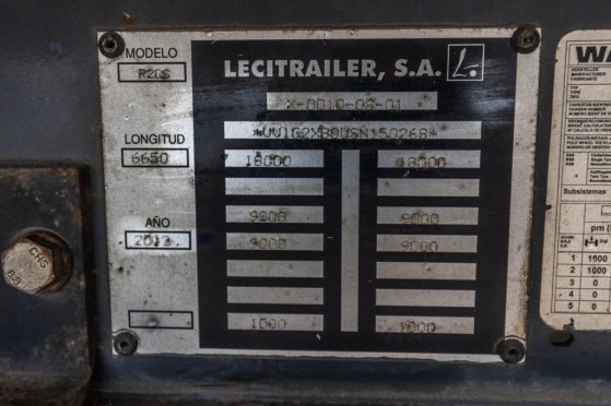 LECITRAILER R20S + DHOLLANDIA A COLONNE 2TON Lecitrailer R20S + DHOLLANDIA A COLONNE 2TON 2012 2 image 15