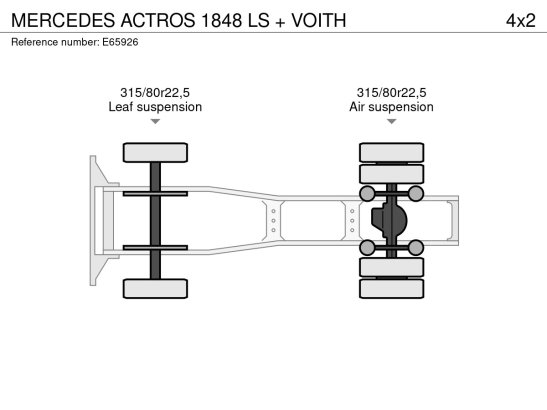 MERCEDES ACTROS 1848 LS + VOITH Mercedes-Benz ACTROS 1848 LS + VOITH 2014 2 Tractor Units image 7