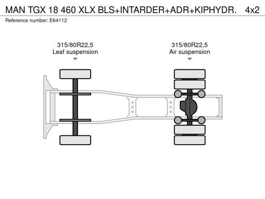 MAN TGX 18 460 XLX BLS+INTARDER+ADR+KIPHYDR. TGX 18 460 XLX BLS+INTARDER+ADR+KIPHYDR. 2017 2 Tractor Units image 7