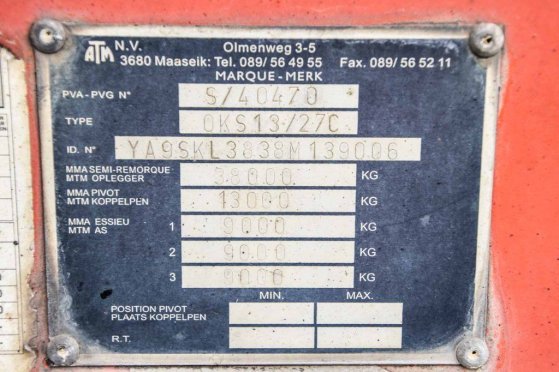 ATM ATM OKS 13/27C -28M3 + STEEL+HYDR.DOOR ATM ATM OKS 13/27C -28M3 + STEEL+HYDR.DOOR 2008 2 image 18