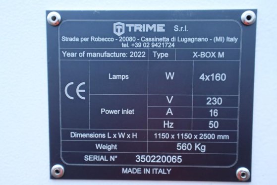 Trime X-BOX M 4x160W Valid inspection, Max Boom Height 8 Trime X-BOX M 4x160W Valid inspection, Max Boom Height 8 2022 2 i...