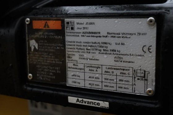 Hyster J3.0XN Valid inspection, *Guarantee! 3t Electric F J3.0XN Valid inspection, *Guarantee! 3t Electric F 2017 2 Forkli...