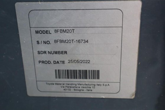 Toyota 8FBM20T Valid inspection, *Guarantee! Electric, 47 8FBM20T Valid inspection, *Guarantee! Electric, 47 2022 2 Forkli...