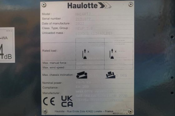 Haulotte HA16RTJ Valid Inspection, *Guarantee! Diesel, 4x4 Haulotte HA16RTJ Valid Inspection, *Guarantee! Diesel, 4x4 2023...