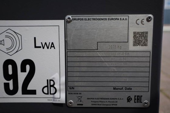 Atlas Copco QES 105 JD S3A ESF Valid inspection, *Guarantee! D QES 105 JD S3A ESF Valid inspection, *Guarantee! D 2023 2 G...