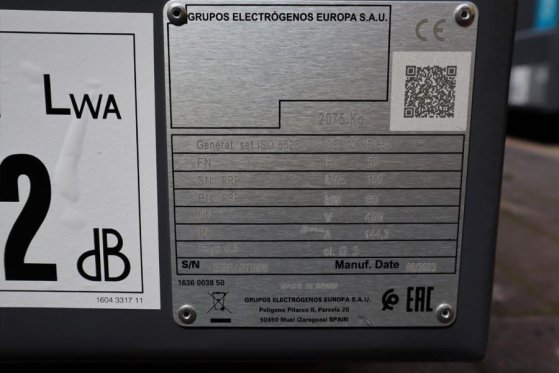 Atlas Copco QES 105 JD S3A ESF Valid inspection, *Guarantee! D QES 105 JD S3A ESF Valid inspection, *Guarantee! D 2023 2 G...