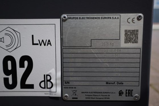Atlas Copco QES 105 JD S3A ESF Valid inspection, *Guarantee! D QES 105 JD S3A ESF Valid inspection, *Guarantee! D 2023 2 G...