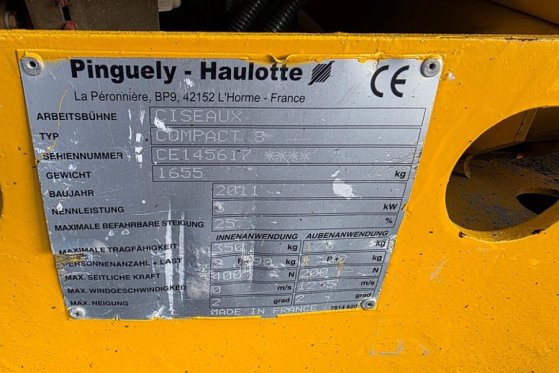 Haulotte Compact 8 Electric, 8.2m Working Height, 350kg Cap Haulotte Compact 8 Electric, 8.2m Working Height, 350kg Cap 20...