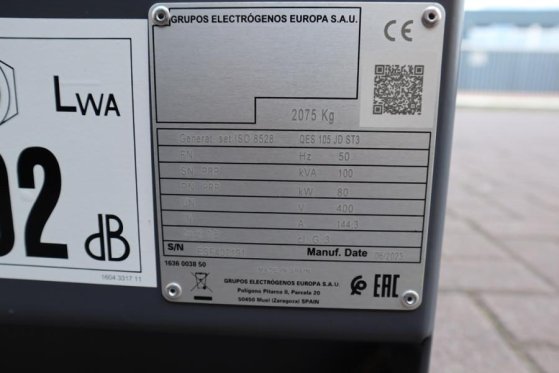 Atlas Copco QES 105 JD ST3 Valid inspection, Diesel, 105 kVA QES 105 JD ST3 Valid inspection, Diesel, 105 kVA 2023 2 Gener...