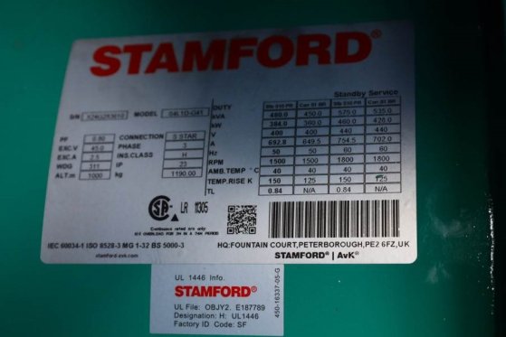 Cummins C450D5Q Declaration of Conformity, Diesel, 450kVA, C450D5Q Declaration of Conformity, Diesel, 450kVA, 2025 2 Gener...