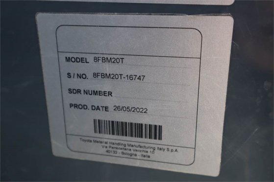 Toyota 8FBM20T Valid inspection, *Guarantee! Electric, 47 8FBM20T Valid inspection, *Guarantee! Electric, 47 2022 2 Forkli...