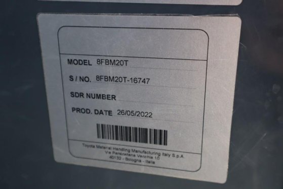 Toyota 8FBM20T Valid inspection, *Guarantee! Electric, 47 8FBM20T Valid inspection, *Guarantee! Electric, 47 2022 2 Forkli...