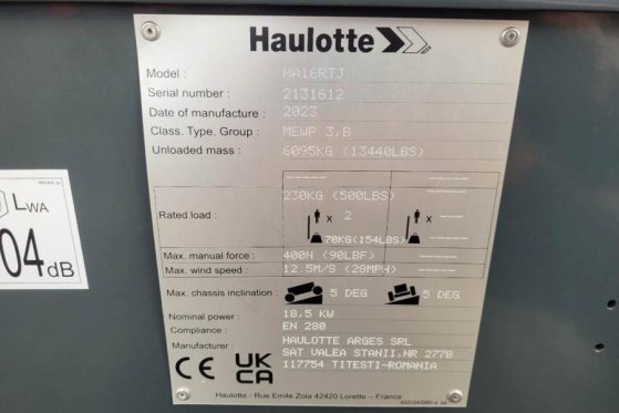 Haulotte HA16RTJ Valid Inspection, *Guarantee! Diesel, 4x4 Haulotte HA16RTJ Valid Inspection, *Guarantee! Diesel, 4x4 2023...