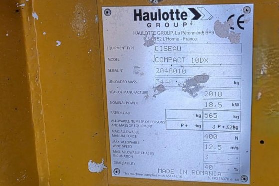 Haulotte COMPACT 10DX Diesel, 4x4 Drive, 10.2m Working Heig Haulotte COMPACT 10DX Diesel, 4x4 Drive, 10.2m Working Heig 20...