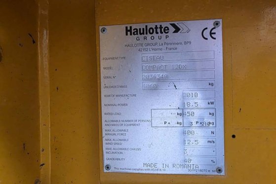 Haulotte Compact 12DX Diesel, 4x4 Drive, 12m Working Height Haulotte Compact 12DX Diesel, 4x4 Drive, 12m Working Height 20...
