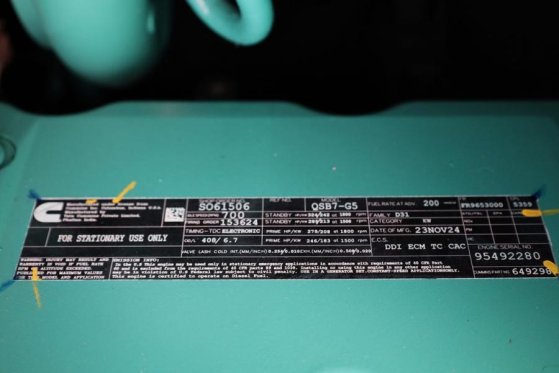 Cummins C220D5EQ Declaration of Conformity, Diesel, 220kVA C220D5EQ Declaration of Conformity, Diesel, 220kVA 2025 2 Gener...