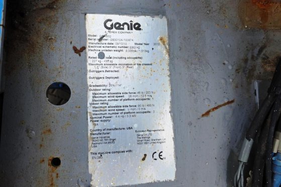 Genie GS1932 Electric, Working Height 7.8 m, 227kg Capac 4842 2010 2 image 5