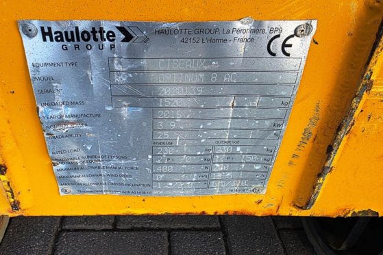 Haulotte Optimum 8 Electric, 7.77m Working Height, 230kg Ca Haulotte Optimum 8 Electric, 7.77m Working Height, 230kg Ca 20...