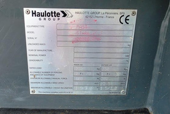 Haulotte Star 6 Electric, Non Marking Tyres, 5.8m Working H Haulotte Star 6 Electric, Non Marking Tyres, 5.8m Working H 20...