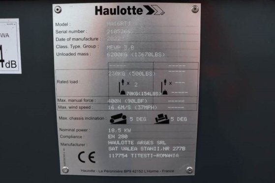 Haulotte HA16RTJ Valid Inspection, *Guarantee! Diesel, 4x4 Haulotte HA16RTJ Valid Inspection, *Guarantee! Diesel, 4x4 2022...