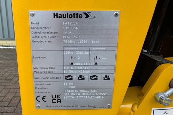Haulotte HA12CJ+ Guarantee! Electric, 12 m Working Height, Haulotte HA12CJ+ Guarantee! Electric, 12 m Working Height, 2025...