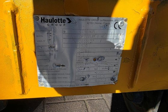 Haulotte Optimum 8 Electric, 7.77m Working Height, 230kg Ca Haulotte Optimum 8 Electric, 7.77m Working Height, 230kg Ca 20...