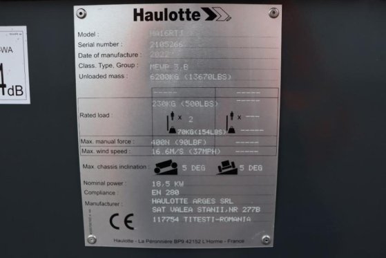 Haulotte HA16RTJ Valid Inspection, *Guarantee! Diesel, 4x4 Haulotte HA16RTJ Valid Inspection, *Guarantee! Diesel, 4x4 2022...