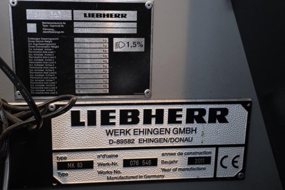 Liebherr MK63 Dutch Registration, Valid TCVT Inspection, 6x MK63 Dutch Registration, Valid TCVT Inspection, 6x 2011 2 Towe...